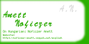 anett noficzer business card